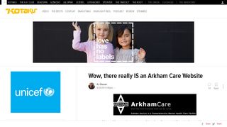 Wow, there really IS an Arkham Care Website - Kotaku