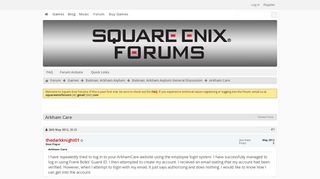 Arkham Care - Square Enix Forums