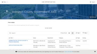 Job Opportunities | Sorted by Job Title ascending | Arlington County ...