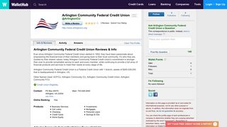 Arlington Community Federal Credit Union Reviews - WalletHub