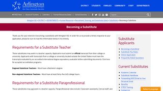 Becoming a Substitute – Arlington ISD