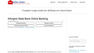Arlington State Bank Login Page - Internet Banking Guide - All Bank ...