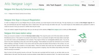 Netgear Arlo Camera Login, Sign In, Account Setup @ 877-634-7839