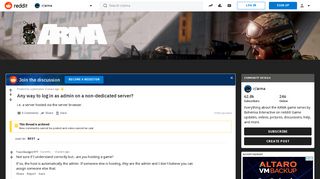 Any way to log in as admin on a non-dedicated server? : arma - Reddit