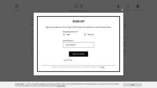 Account area - Armani Exchange
