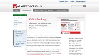 Online Banking » Armed Forces Bank