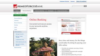 Online Banking » Armed Forces Bank