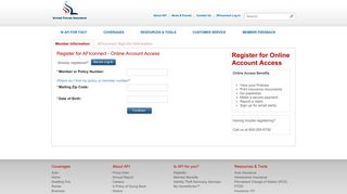 Register - Armed Forces Insurance