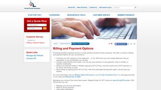 Billing / Payment Options - Armed Forces Insurance