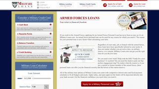 Military Loans for US Armed Forces