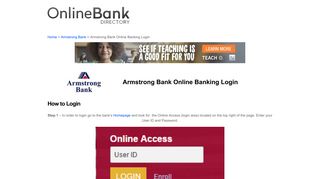Armstrong Bank Online Banking Login - Online Bank Directory