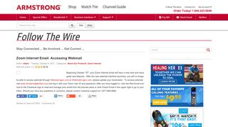 Zoom Internet Email: Accessing Webmail - Follow The Wire - Armstrong