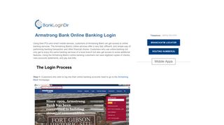 Armstrong Bank Online Banking Login | banklogindir.com - Online ...