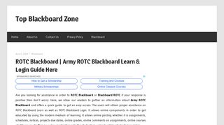 ROTC Blackboard | Army ROTC Blackboard Learn & Blackboard ...