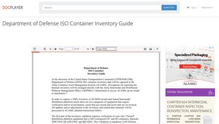 Department of Defense ISO Container Inventory Guide - PDF