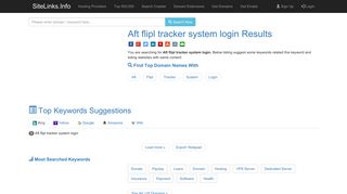 Aft flipl tracker system login Results For Websites Listing - SiteLinks.Info