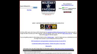 MilitaryCAC's AKO specific problems and solutions page
