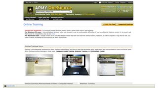 Online Training - Army OneSource
