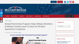 Rental Partnership Program Helps Military Members & Military ...