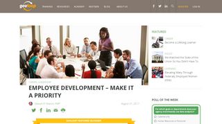 Employee Development – Make it a Priority » Community | GovLoop