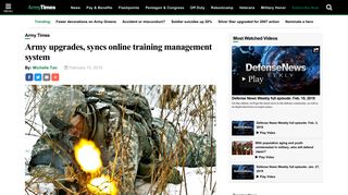 Army upgrades, syncs online training management system - Army Times