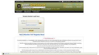 Login - Army OneSource