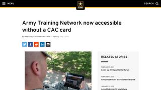 Army Training Network now accessible without a CAC card | Article ...