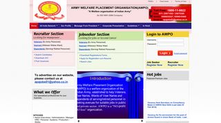 army welfare placement organisation