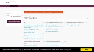 Knowledgebase - the Defence Gateway's helpdesk!