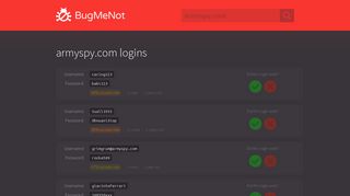 armyspy.com passwords - BugMeNot