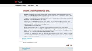 Discuss: Phishing comments on blog? | FASO Forum - FASO.com