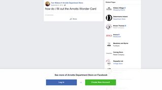 Tom Watson - how do i fill out the Arnotts Wonder Card | Facebook