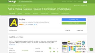 AroFlo Pricing, Features, Reviews & Comparison of Alternatives ...
