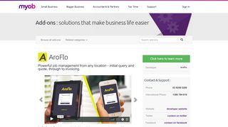 AroFlo for MYOB | add on to your MYOB accounting software