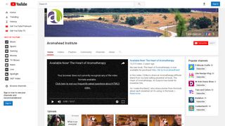 Aromahead Institute - YouTube