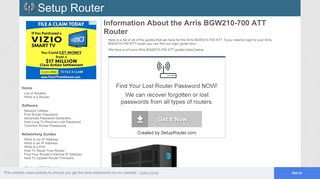 Arris Router Guides - SetupRouter