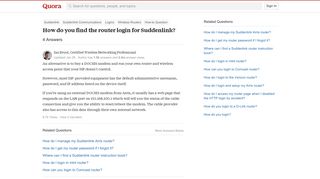 How to find the router login for Suddenlink - Quora