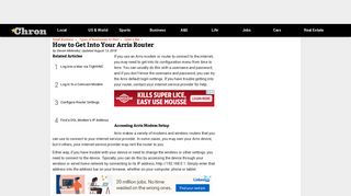 How to Get Into Your Arris Router | Chron.com
