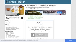 How to Login to the Arris TG1682G v1 - SetupRouter