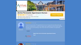 Resident Reviews of Arrive Perimeter Apartment Homes