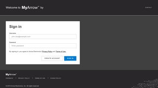 MyArrow - Login - Arrow Electronics
