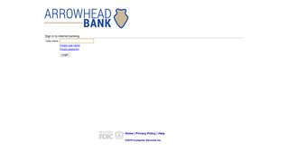 Arrowhead Bank - Online Banking - myebanking.net