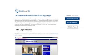Arrowhead Bank Online Banking Login | banklogindir.com - Online ...