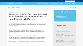Allstate Roadside Services Selected as Roadside Assistance Provider ...