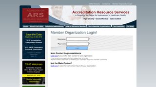 Member Organization Login - cihq-ars.org