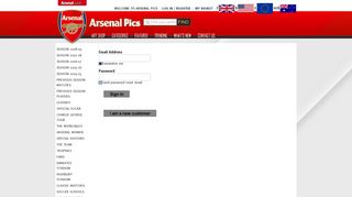Login from Arsenal FC
