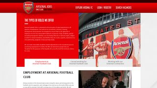 Employment at Arsenal Football Club - Arsenal Jobs
