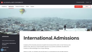 International Admissions | Academy of Art University