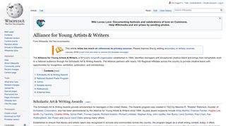 Alliance for Young Artists & Writers - Wikipedia