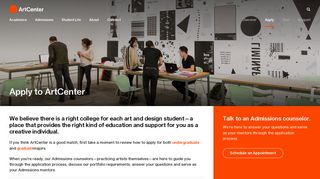 Apply to ArtCenter - ArtCenter College of Design